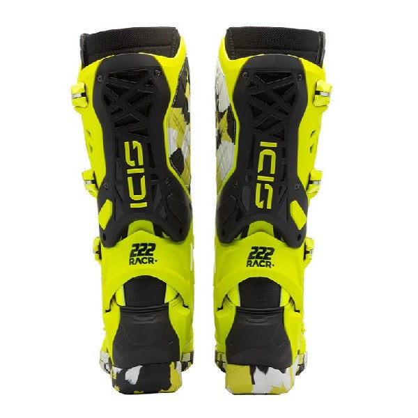 Bottes de Motocross Crossair X Jaune, de dos