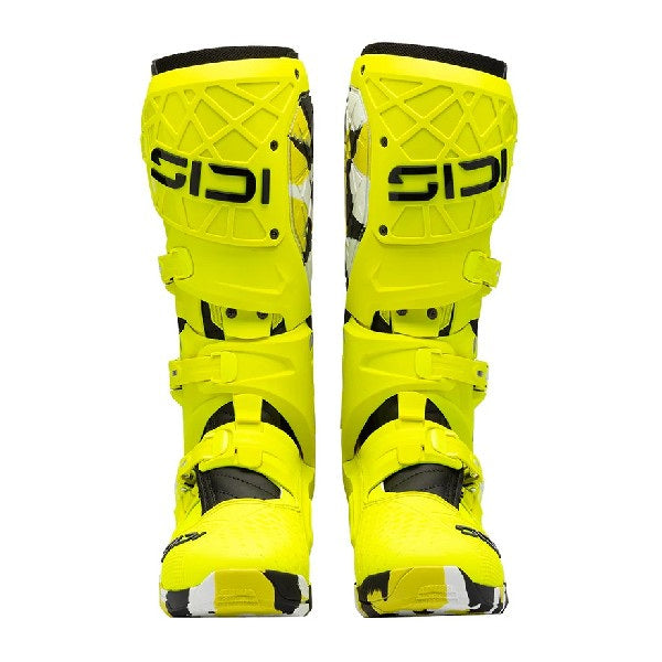 Bottes de Motocross Crossair X Jaune, de face