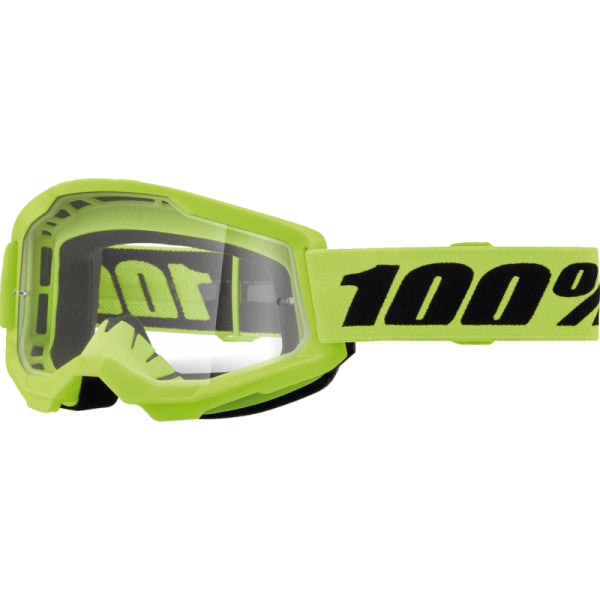 Lunettes de Motocross Strata 2 Lentille Claire Junior 100% jaune et noir