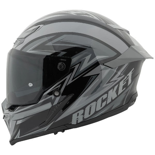 Casque Intégral de Moto RKT 240 Reactor Gris, côté gauche