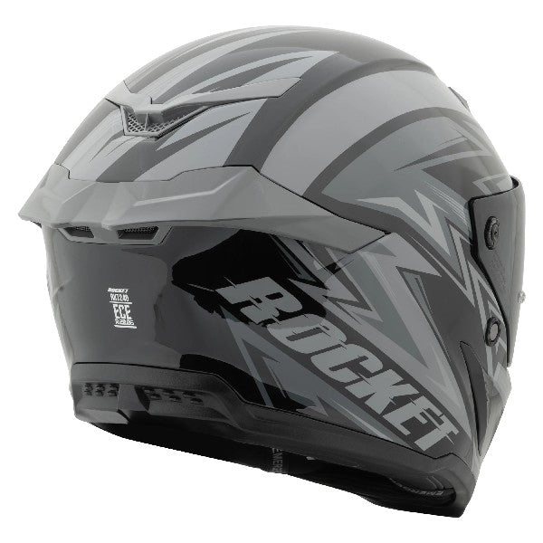 Casque Intégral de Moto RKT 240 Reactor Gris, Dos