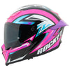 Casque Intégral de Moto RKT 240 Reactor Rose, côté gauche