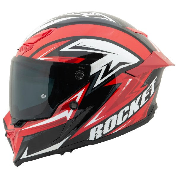 Casque Intégral de Moto RKT 240 Reactor Rouge, côté gauche
