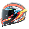 Casque Intégral de Moto RKT 240 Reactor Rouge/Jaune, côté gauche