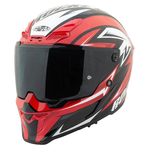 Casque Intégral de Moto RKT 240 Reactor Rouge, de face