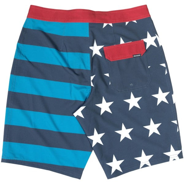 Maillot de Bain 21 Pouces Liberty Bleu/Blanc/Rouge de dos