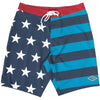 Maillot de Bain 21 Pouces Liberty Bleu/Blanc/Rouge de face