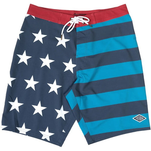 Maillot de Bain 21 Pouces Liberty Bleu/Blanc/Rouge de face