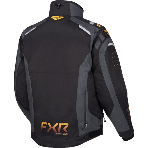 Manteau de Motoneige Adrenaline FX 2-en-1 Noir/Orange de dos