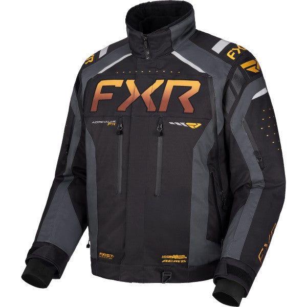 Manteau de Motoneige Adrenaline FX 2-en-1 Noir/Orange de face