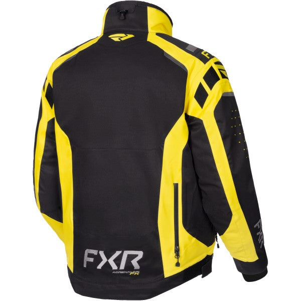 Manteau de Motoneige Adrenaline FX 2-en-1 Noir/Jaune de dos