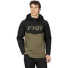 Coton Ouaté Altitude Tech 1/4 Zip Noir/vert, de face