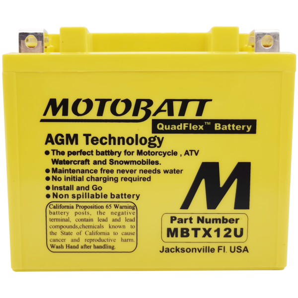 Batterie AGM Quadflex MBTX12U de face