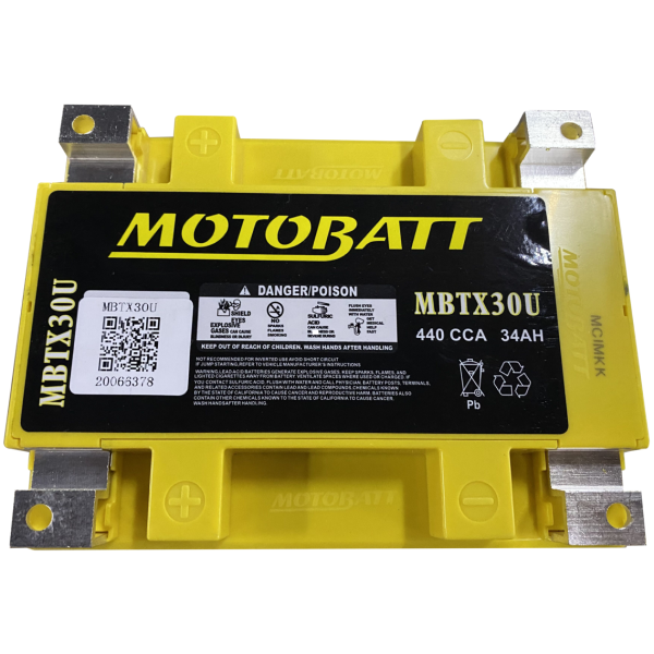 Batterie AGM Quadflex MBTX30U du dessus