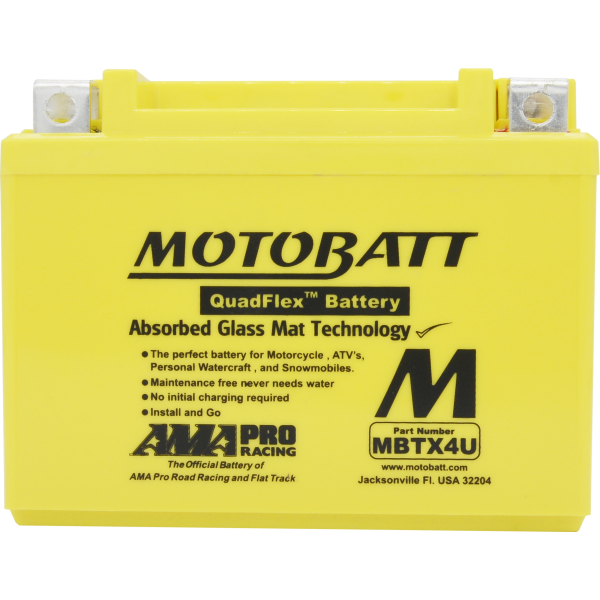 Batterie AGM Quadflex MBTX4U de face 