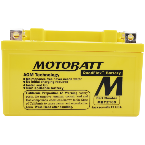 Batterie AGM Quadflex MBTZ10S de face