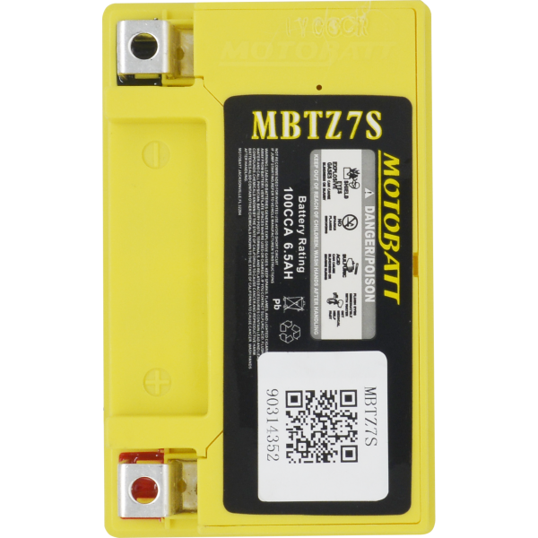 Batterie AGM Quadflex MBTZ7S du dessus