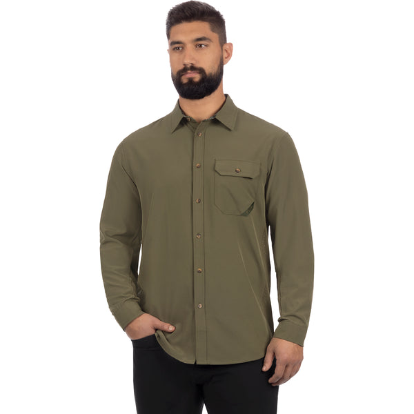 Chemise Breeze Performance UPF Kaki, de face