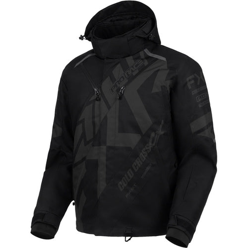 Manteau de Motoneige Cold Cross CX Noir Ops incliné de face