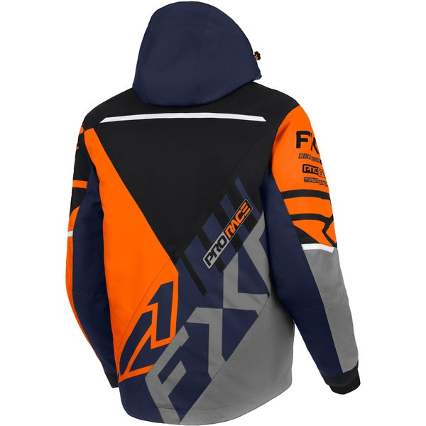 Manteau de Motoneige Cold Cross CX Orange/Noir incliné de dos