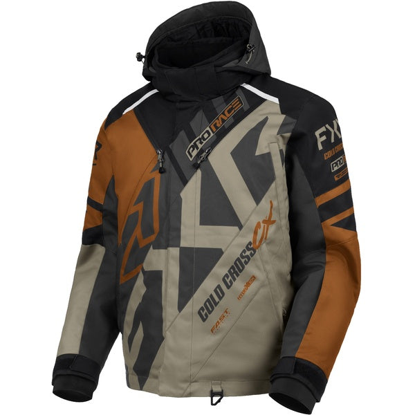 Manteau de Motoneige Cold Cross CX Noir/Brun incliné de face
