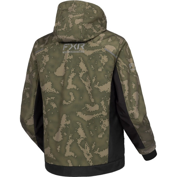Manteau de Motoneige Evolution FX Tech Shell Vert Camo de dos