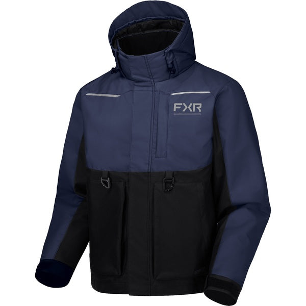 Manteau de Motoneige Evolution FX Bleu/Noir de face