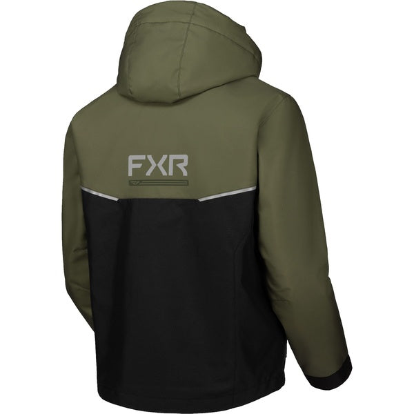 Manteau de Motoneige Evolution FX Vert/Noir de dos