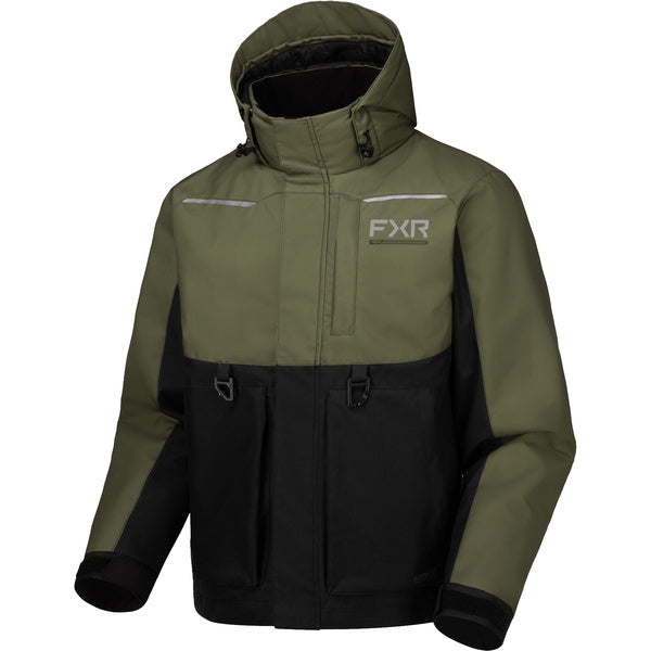 Manteau de Motoneige Evolution FX Vert/Noir de face