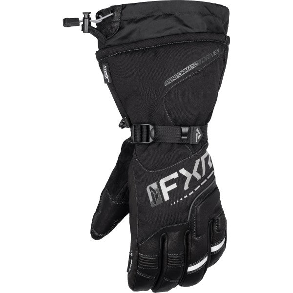 Gants de Motoneige Fuel Noir/Gris côté jointures