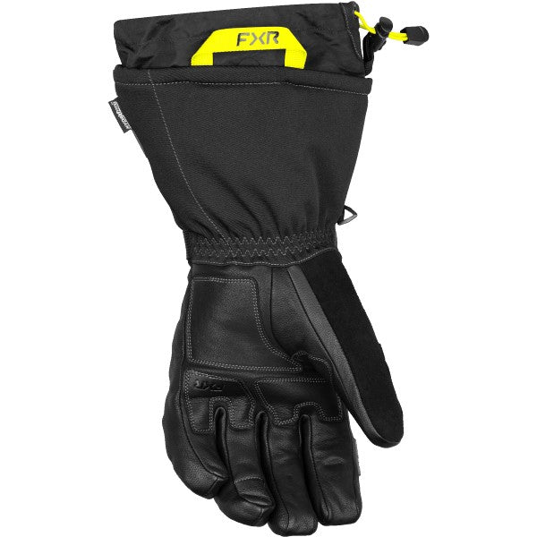 Gants de Motoneige Fuel Noir/Jaune côté paume
