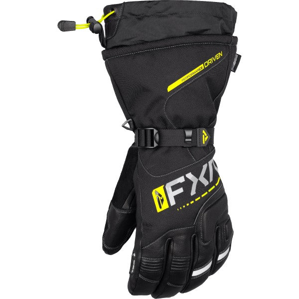 Gants de Motoneige Fuel Noir/Jaune côté jointures