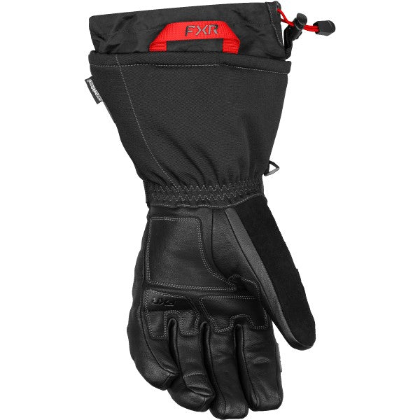 Gants de Motoneige Fuel Noir/Rouge côté paume
