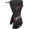Gants de Motoneige Fuel Noir/Rouge côté jointures