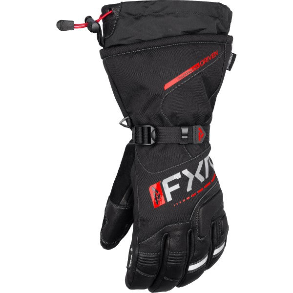 Gants de Motoneige Fuel Noir/Rouge côté jointures