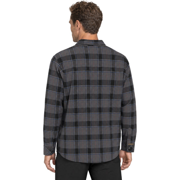 Chemise HD Flannel Noir/Gris, de dos