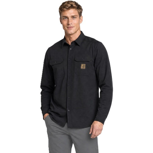 Chemise HD Flannel Noir, de face