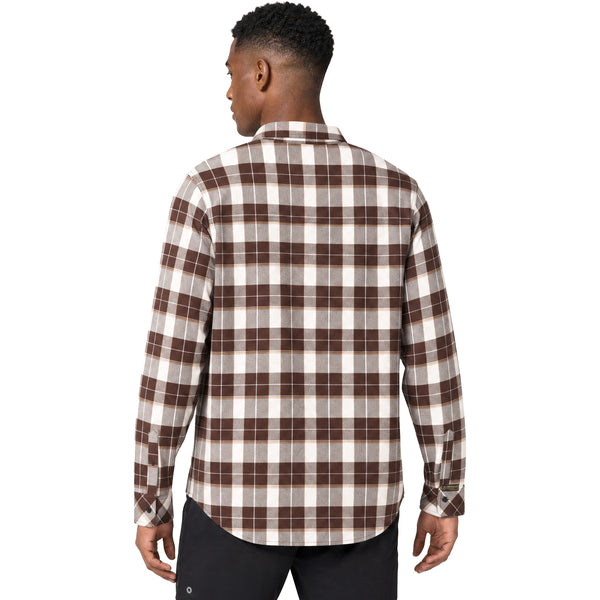 Chemise HD Flannel Brun foncé, de dos