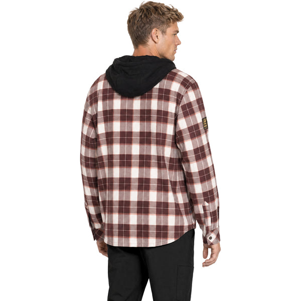 Manteau Insulated HD Flannel Brun foncé, de dos