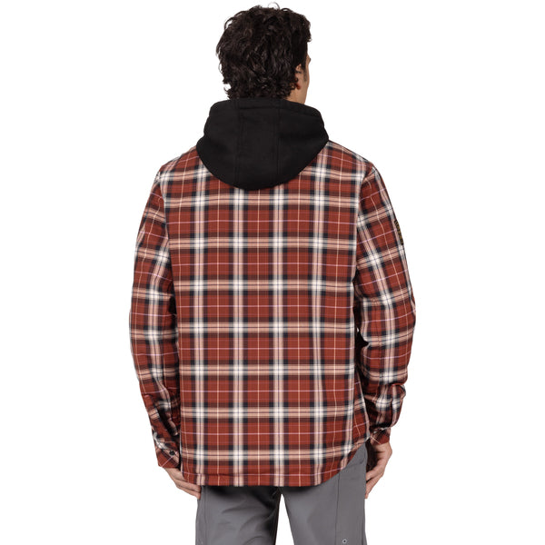 Manteau Insulated HD Flannel Brun, de dos