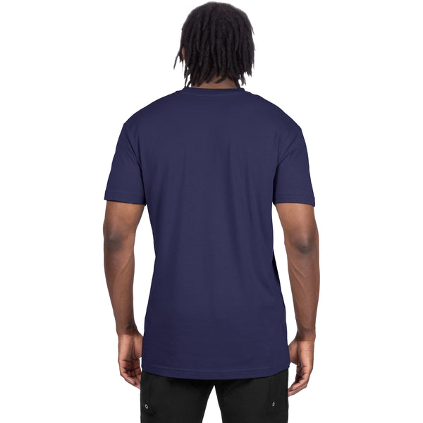 T-Shirt Mitered Premium Bleu, de dos