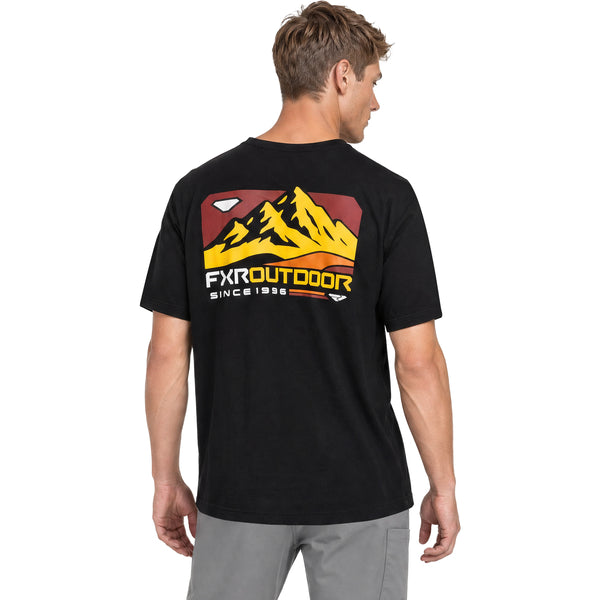 T-Shirt Mountain Premium Noir, de dos