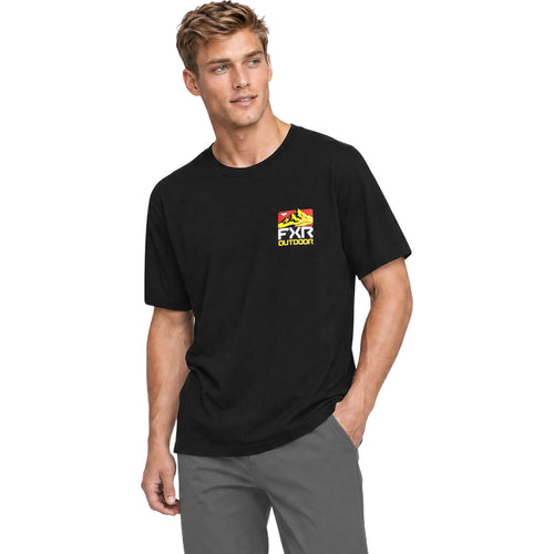 T-Shirt Mountain Premium Noir, de face