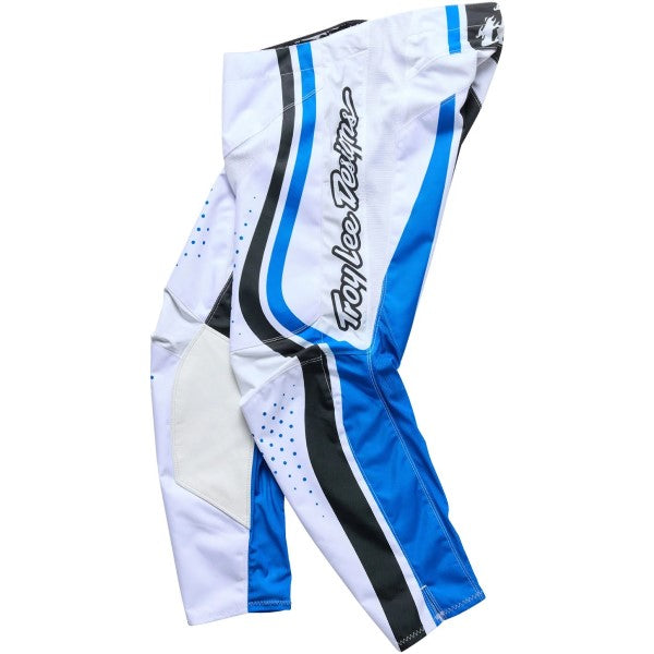 Pantalon de Motocross GP Pro Roller Blanc/Bleu incliné de droite