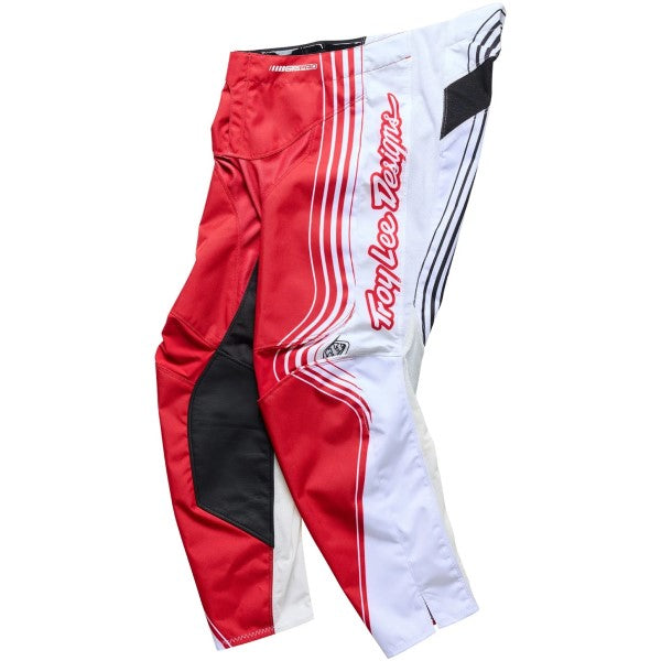 Pantalon de Motocross GP Pro Streamline Rouge/Blanc incliné de droite