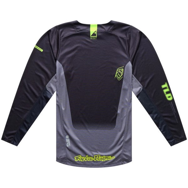 Chandail de Motocross Scout GP Pro Fade Out Noir/Gris de dos