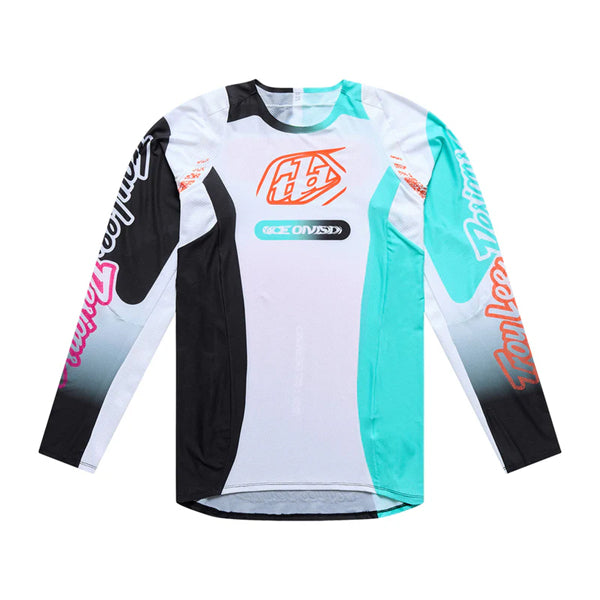Chandail de Motocross SE Pro Sever Troy Lee Designs Turquoise, de face 