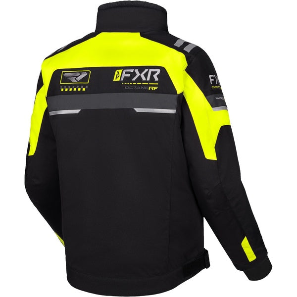 Manteau de Motoneige Octane RF Haute-Visibilité/Noir de dos