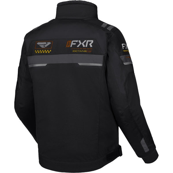 Manteau de Motoneige Octane RF Noir/Gris de dos