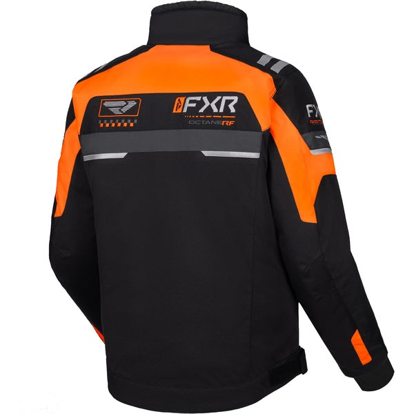 Manteau de Motoneige Octane RF Noir/Orange de dos